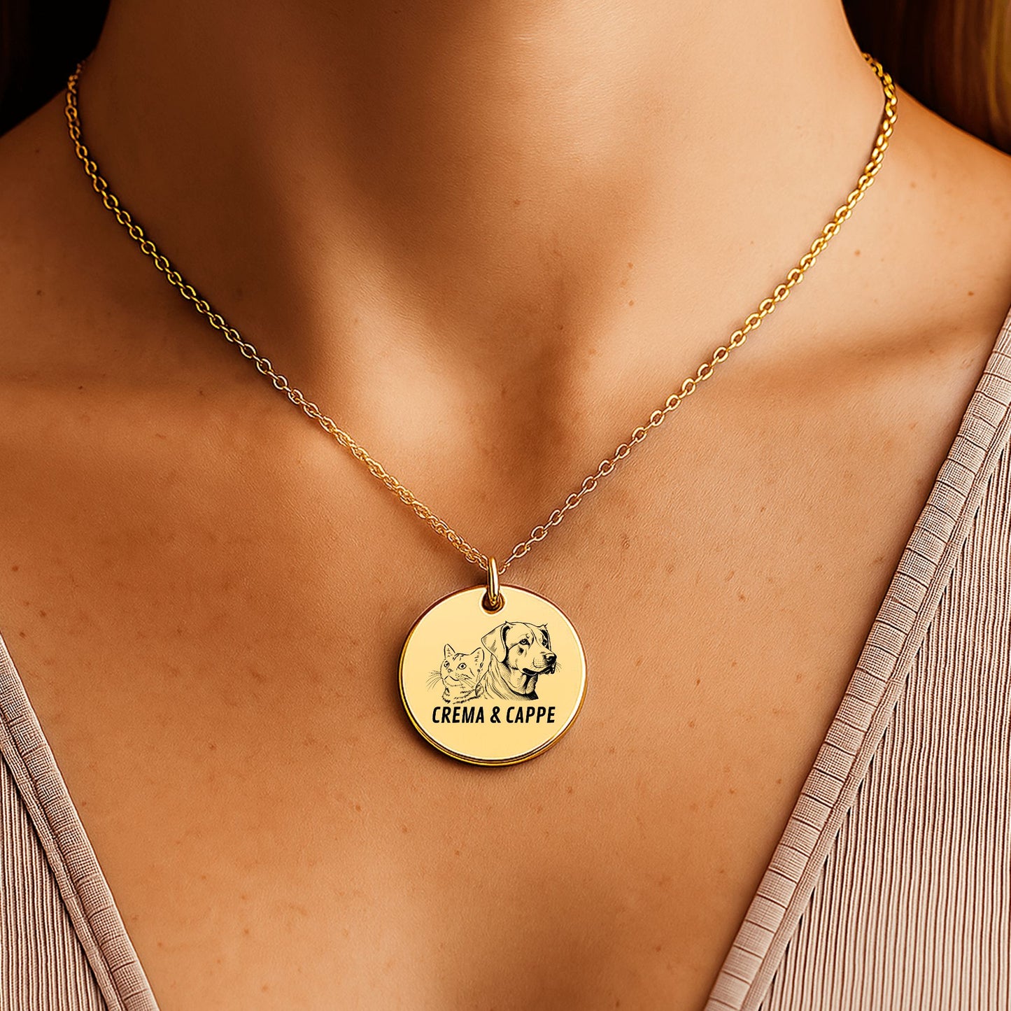 Personalized Actual PHOTO My Forever Best Friend Coin Necklace