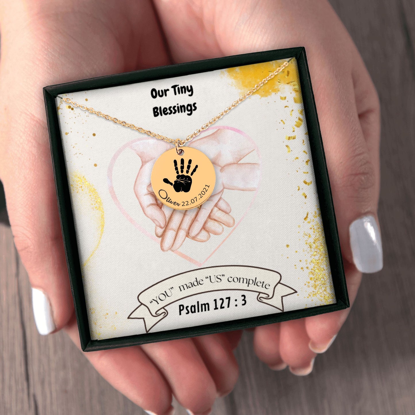 Actual Hand Print Necklace