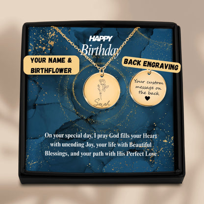 Name & Birth Flower Necklace
