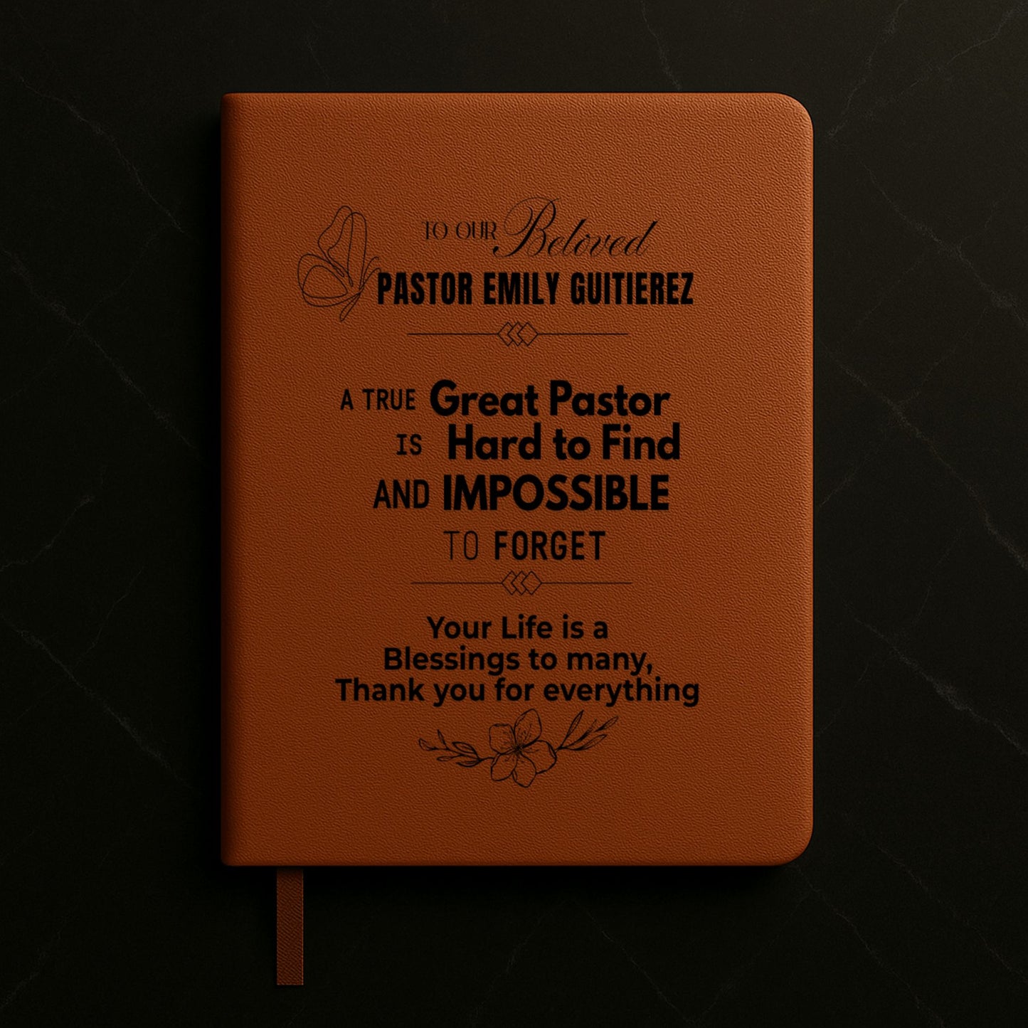 To The Great Pastor Personalized Journal
