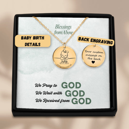 Baby Birth Details Necklace