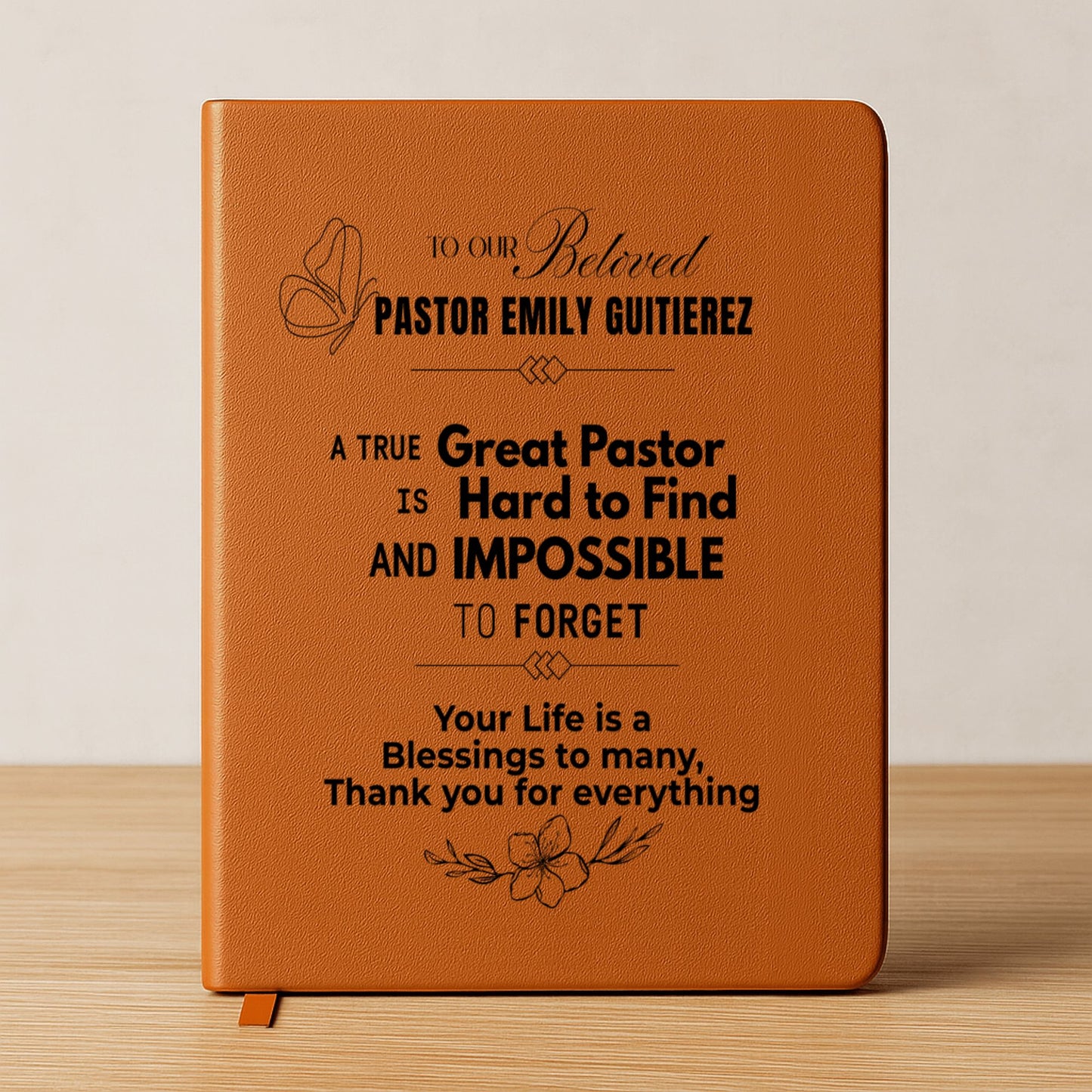 To The Great Pastor Personalized Journal
