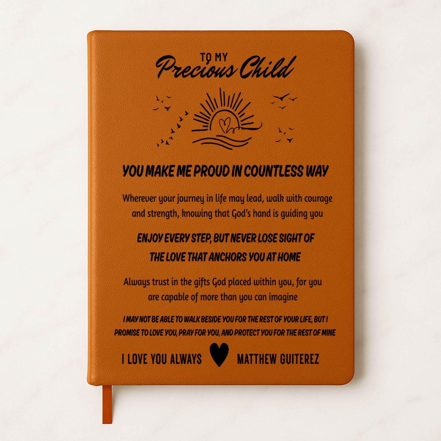 To My Child, Personalized Journal