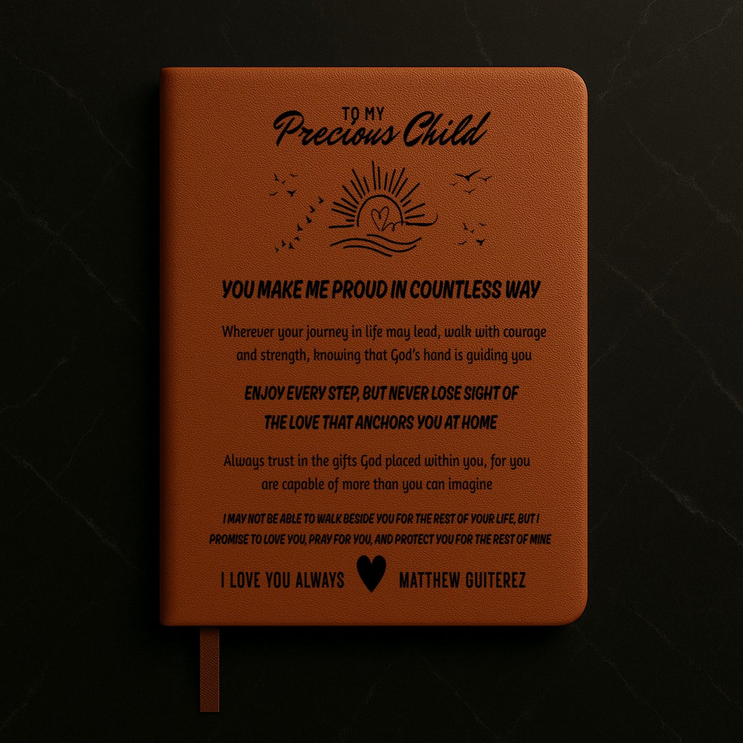 To My Child, Personalized Journal