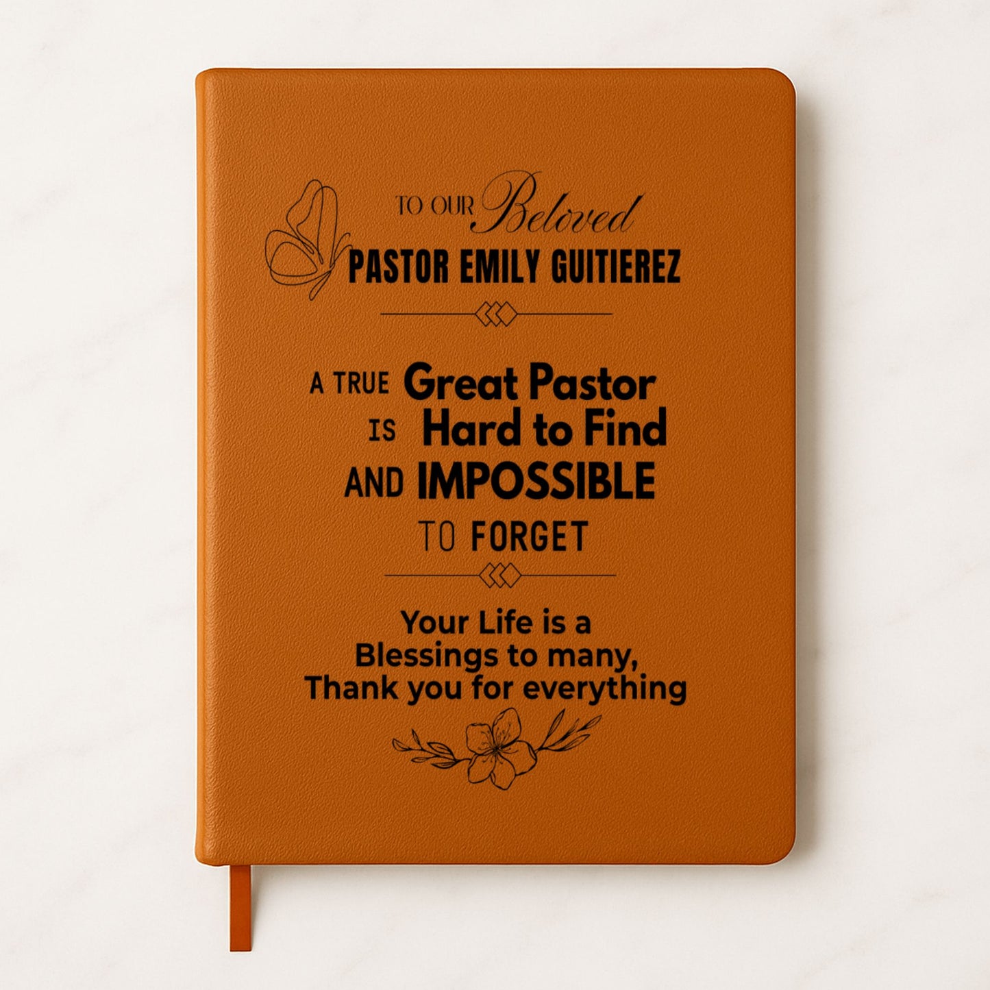 To The Great Pastor Personalized Journal