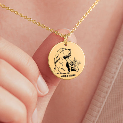 Personalized Actual PHOTO My Forever Best Friend Coin Necklace